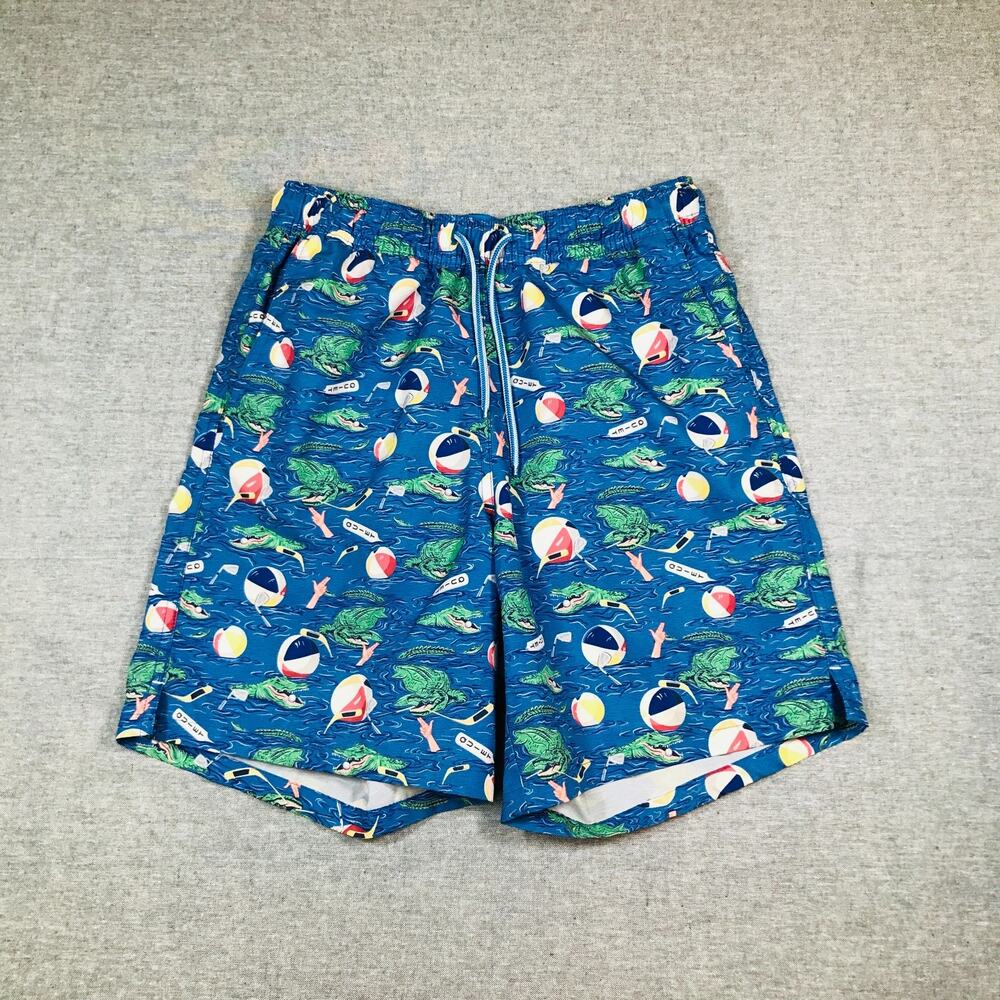 Peter Millar Boys XL Swim Trunks Golf Gator Gimme Print Blue Happy Gilmore B16